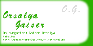 orsolya gaiser business card